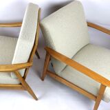 Fauteuil danoise beige en Boucle années 1970