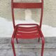 Set of 4 chairs old Tolix T1 metal stackable red vintage