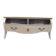 Wooden TV cabinet, 1 drawer, 2 storage spaces, Taupe patina