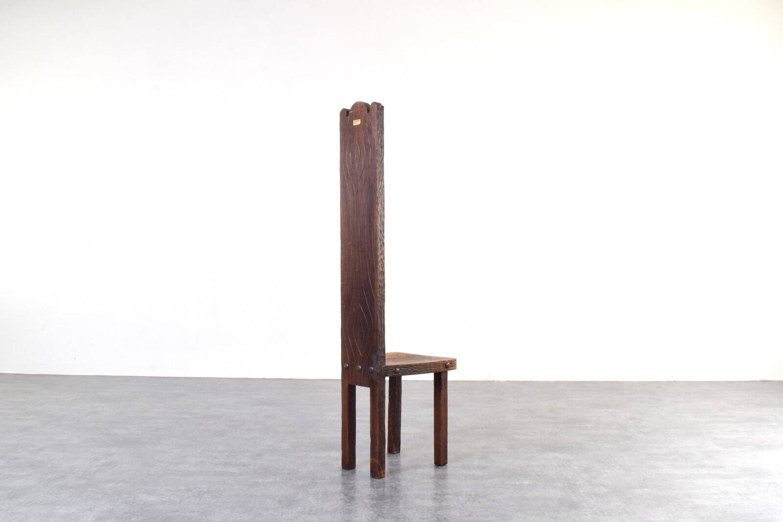 Spanish High Back Chair from Ormecasa with Jesus and Apostles, 1970s.