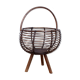 Panier à laine vintage en rotin