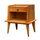 Solid oak compass feet bedside table 1950