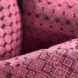 Burgundy and pink Kachin cushion cover (RIDA)