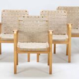 4 Alvar Aalto model 45 armchairs
