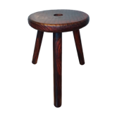 Tabouret de ferme tripode avec trou