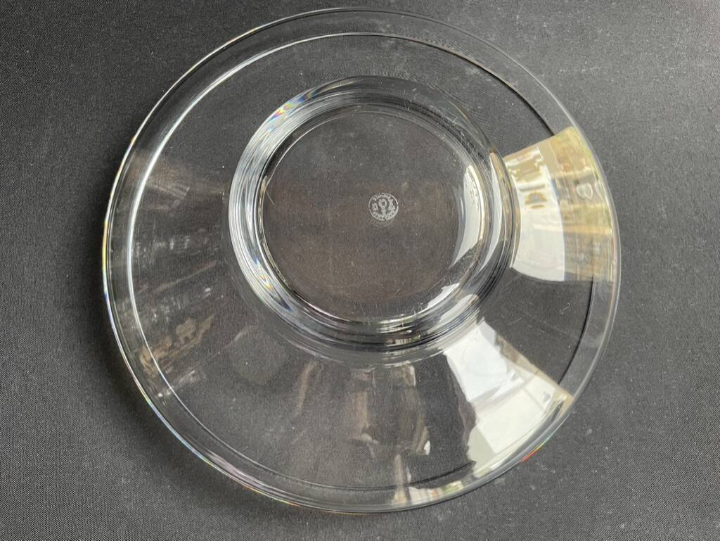 Plain crystal bowl stamped Baccarat Aubépine service – Georges Chevalier (1894-1987)