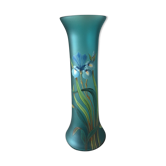 Vase made of glass paste with iris decoration