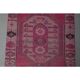 Vintage Turkish Hand-Knotted Wool Cotton Pink Runner Rug 104x351