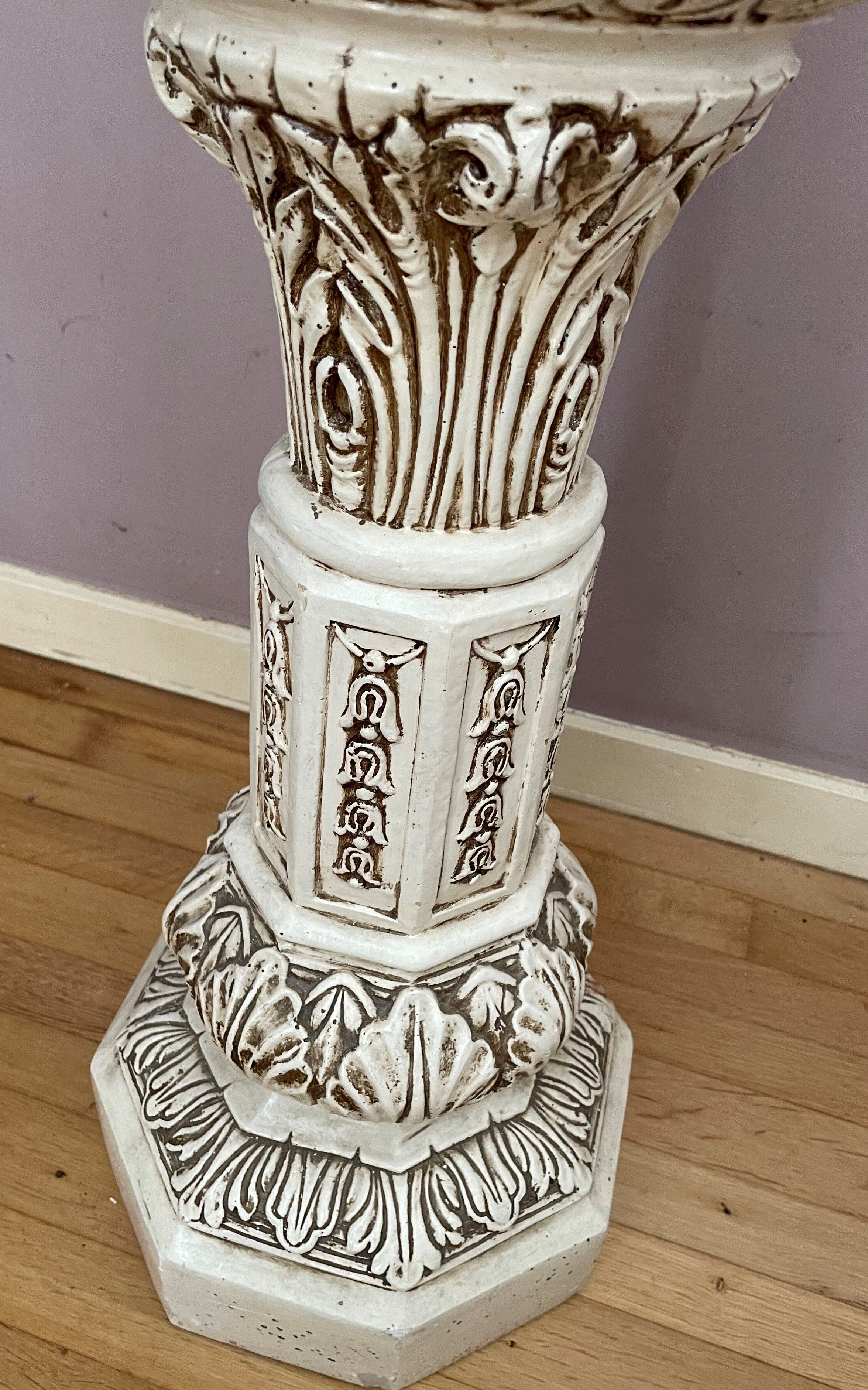 Plant holder plaster column