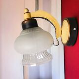 Eastern European mid century hand-blown glass wall sconce lamp 1970s