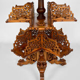 Japanese rotating library pedestal table by Gabriel Viardot, 1880