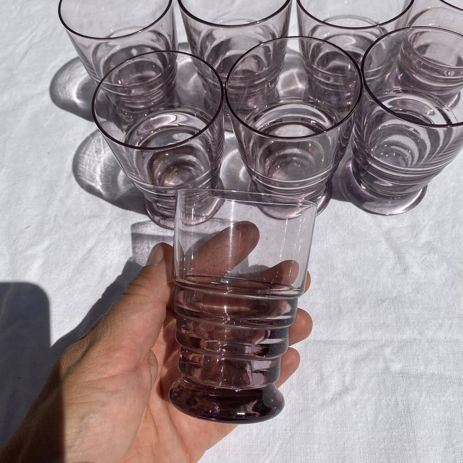 Art Deco water glasses