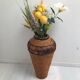 Large basket in vintage wicker rattan