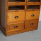 English Haberdashery Shop Cabinet with Glass Fronted Drawers, Circa 1930s