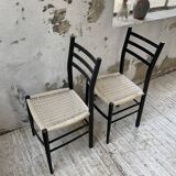 Black Italian rope chairs