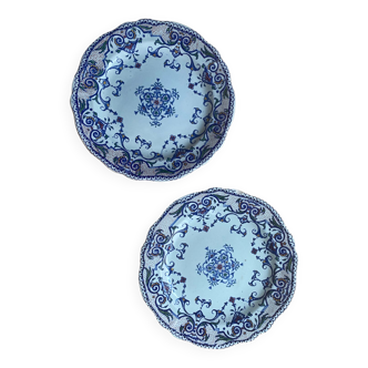 Pair of antique Gien plates