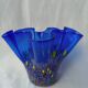 Speckled blue murano vase