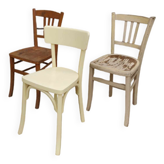 Three bistro chairs