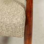 Scandinavian armchair and footrest granola beige concluded by H.Lis 300-190