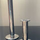 Duo of vintage candle holders in silver metal