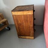 Meuble de métier en bois, 4 tiroirs