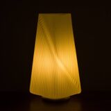 Pair of Italian striped Murano glass table lamps in style of Lino Tagliapie