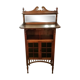 Art nouveau walnut storage cabinet