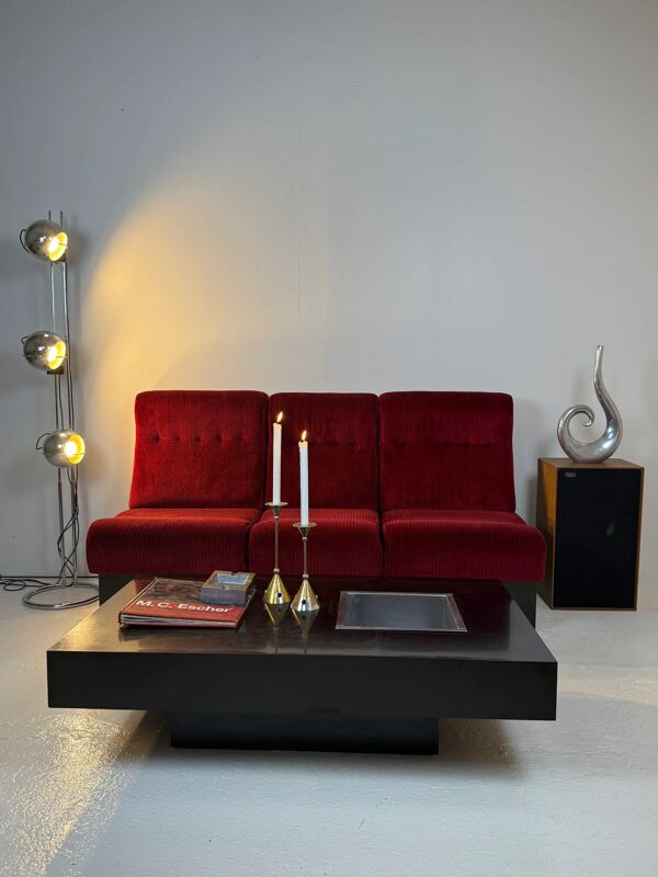 Canapé modulable « Cinema », 3 chauffeuses — Italie, 1970s