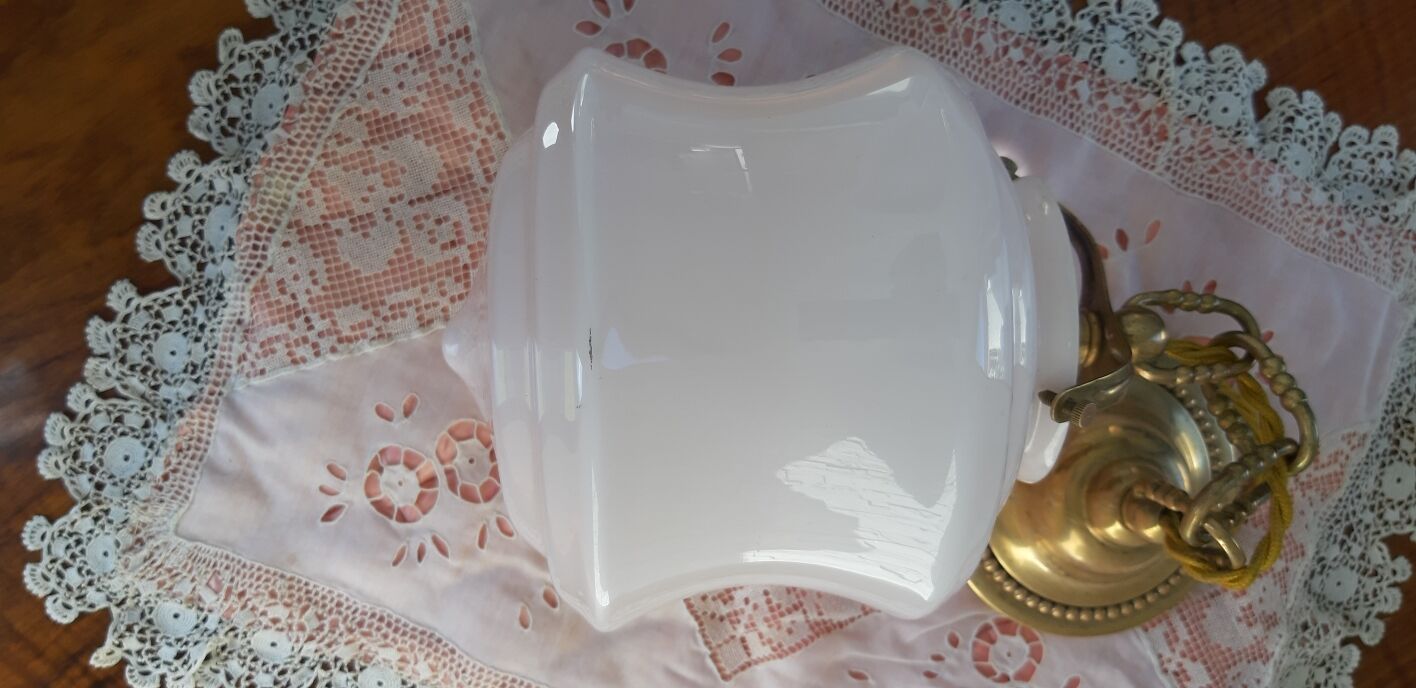Suspension laiton opaline rose