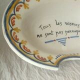 BEARD DISH BARBER IN FAIENCE NEVERS OR LA ROCHELLE 20 EME