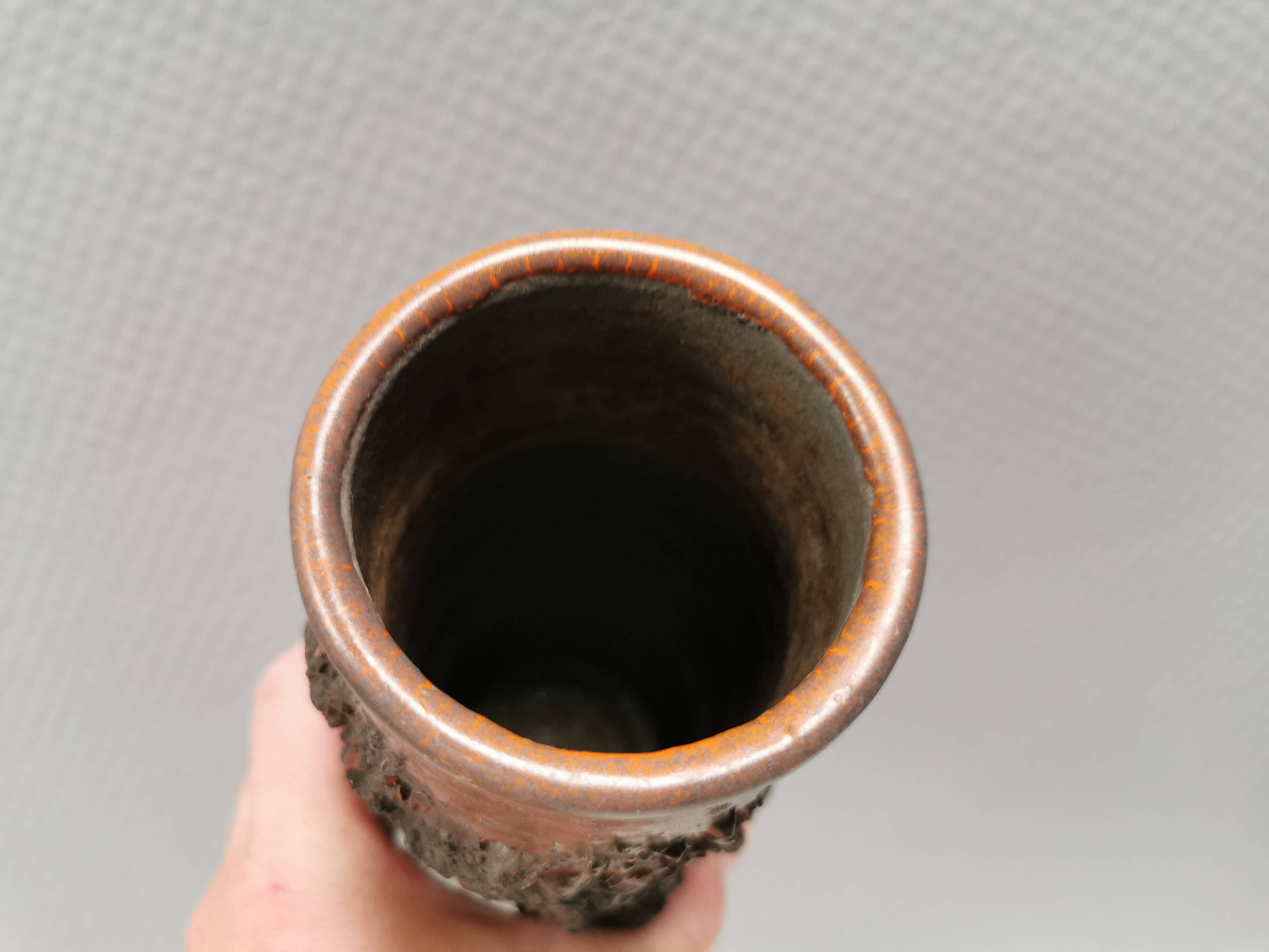 Vase en lave rare. Islande années 1970.