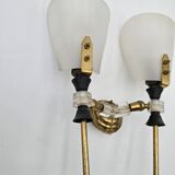 70's brass and plexiglass wall light