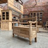 Banc coffre en chêne massif