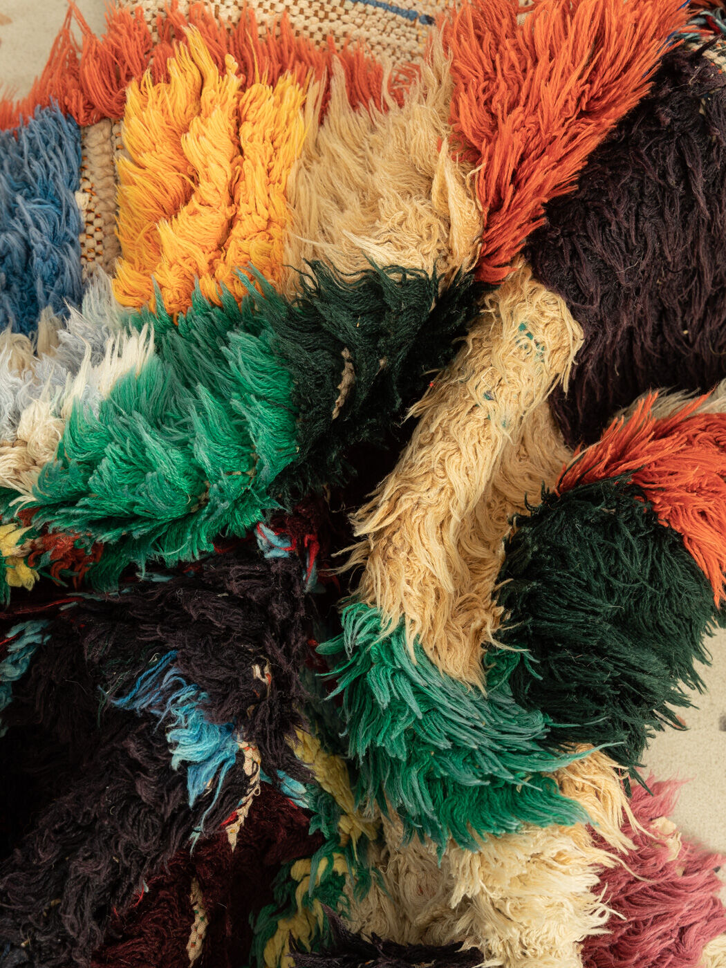 VINTAGE BOUCHEROUITE, BERBER RUG, 93 X 240