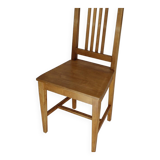Solid beech chair with Scandinavian bistro wood seat
