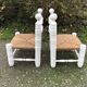 Duo de chaises vintage paillées par Charles Dudouyt.