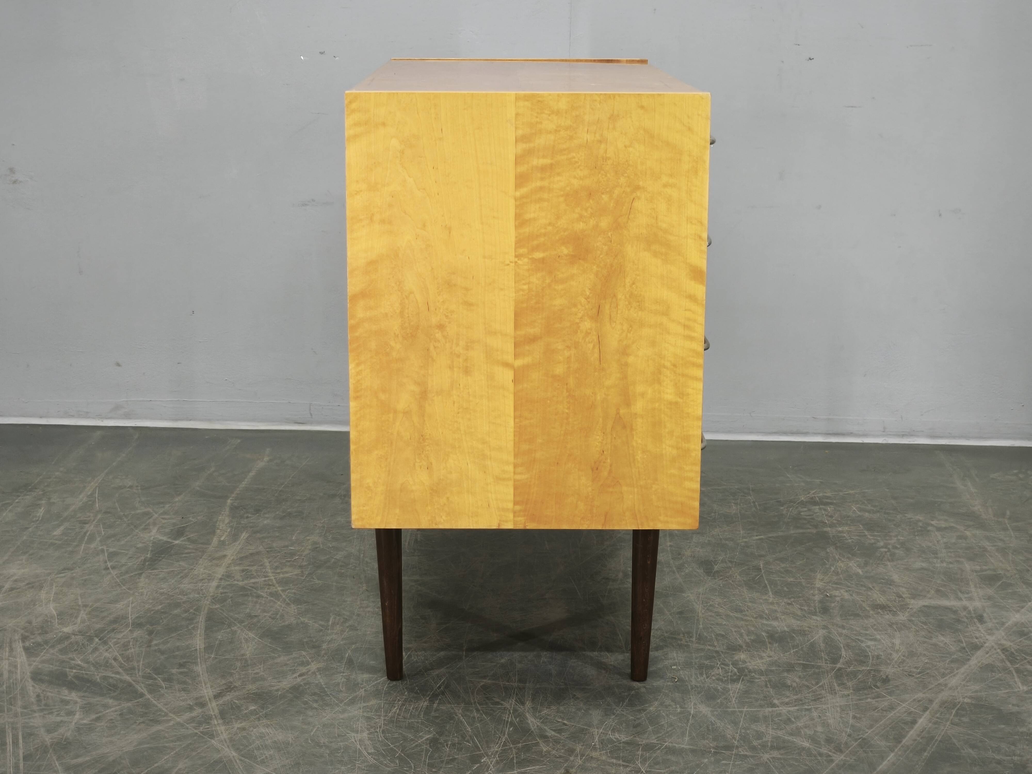 1970s UP Zavody Czech Mid Century Vanity Chest With Mirror