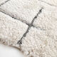 Moroccan Berber carpet Beni Ouarain ecru with black graphic patterns engraved 294x199cm