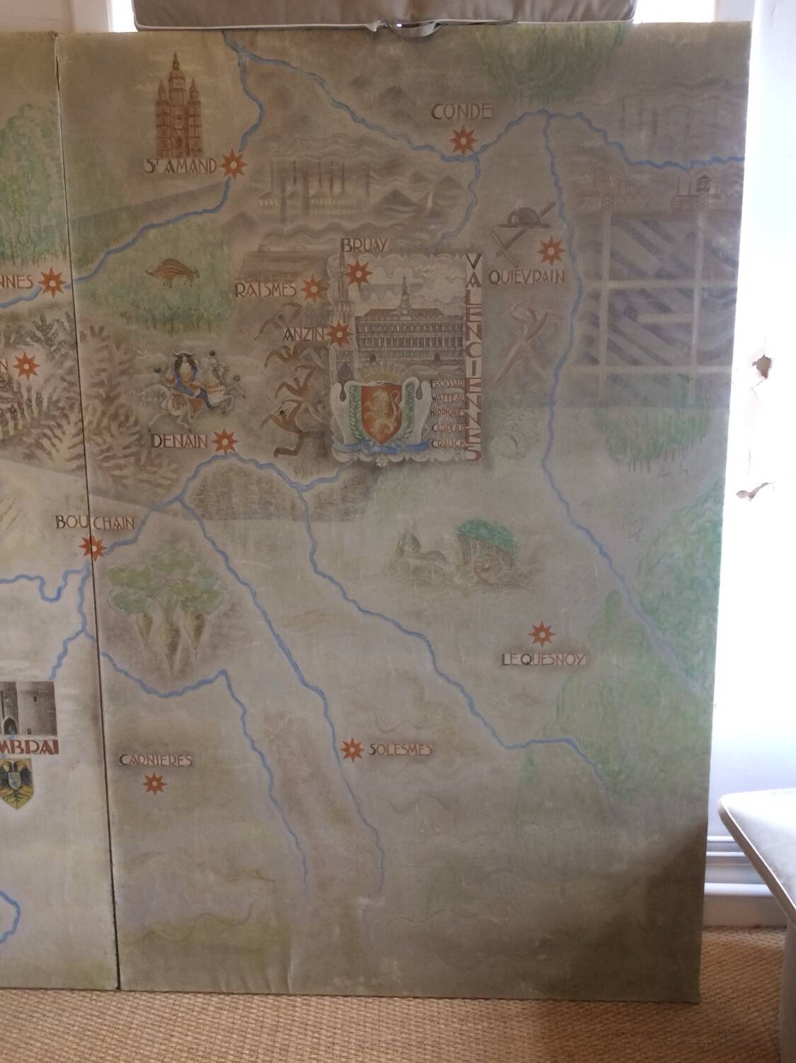 Diptych chart of the mining region