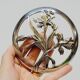 Iris 1989 Seagull Pewter Lidded Glass Potpourri Container