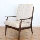 Fauteuil relax vintage en bois de style scandinave, 1950
