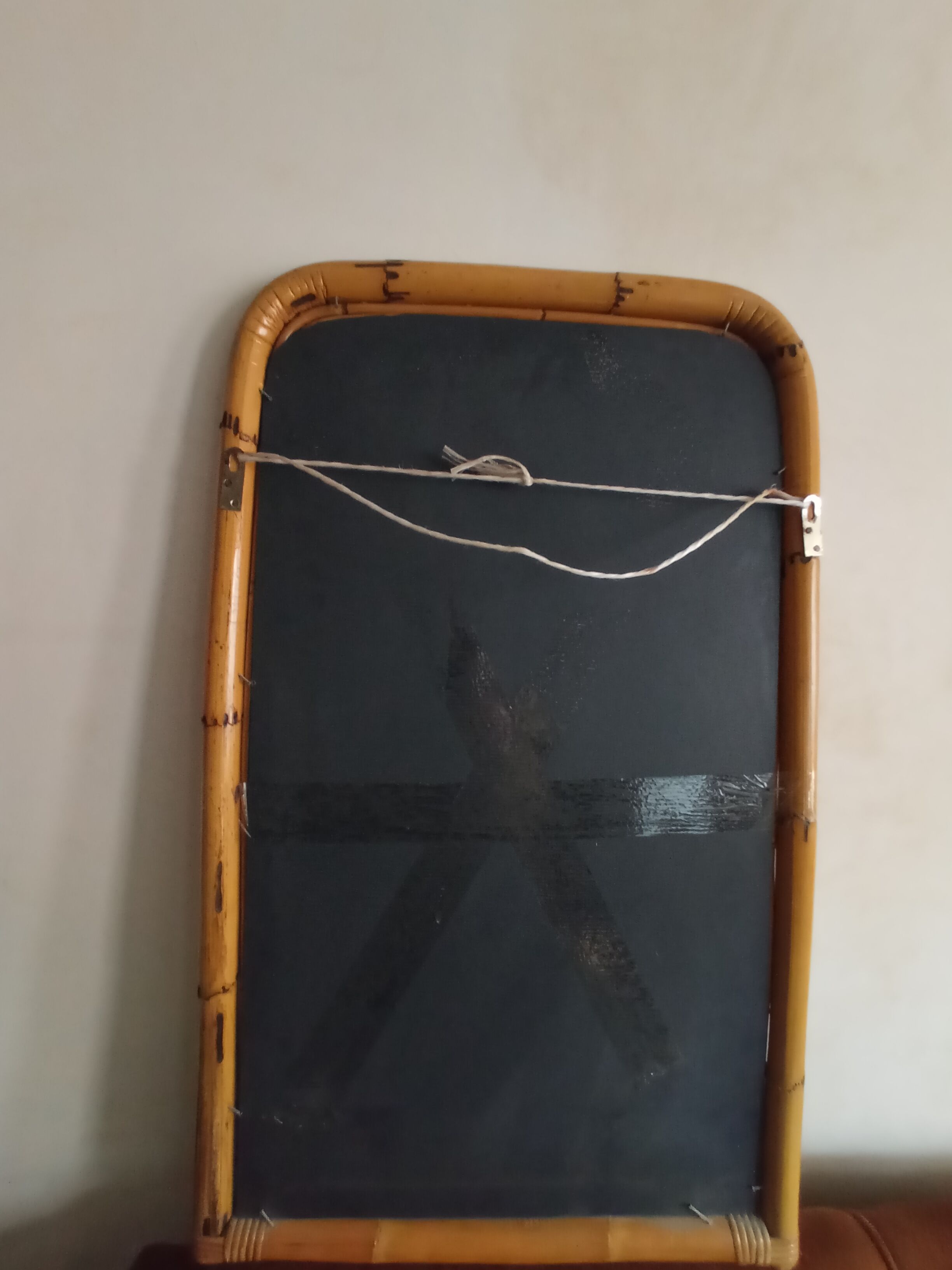 Vintage bamboo mirror 49x81cm