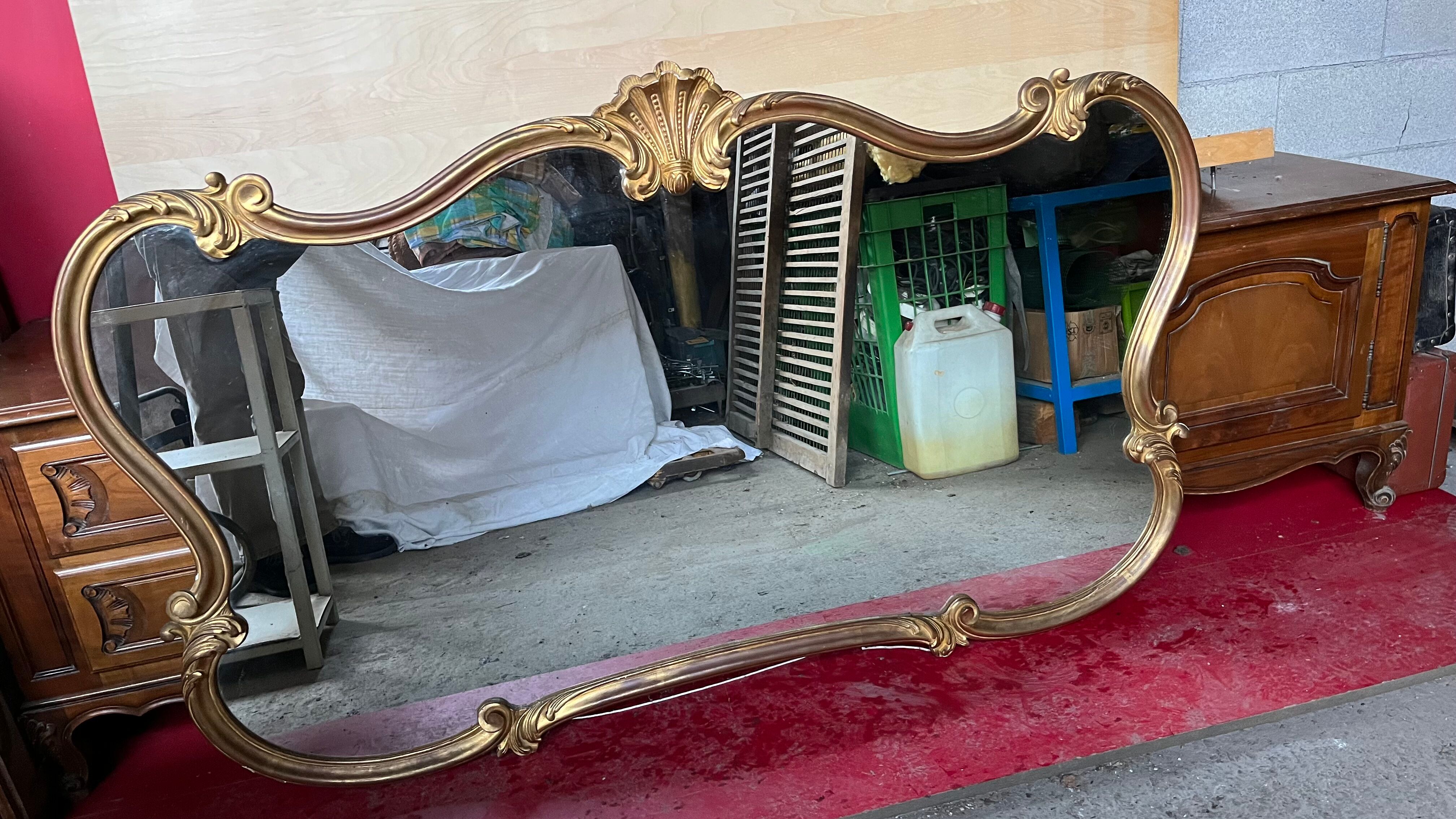 Baroque mirror Louis XV style 170x94x4 cm