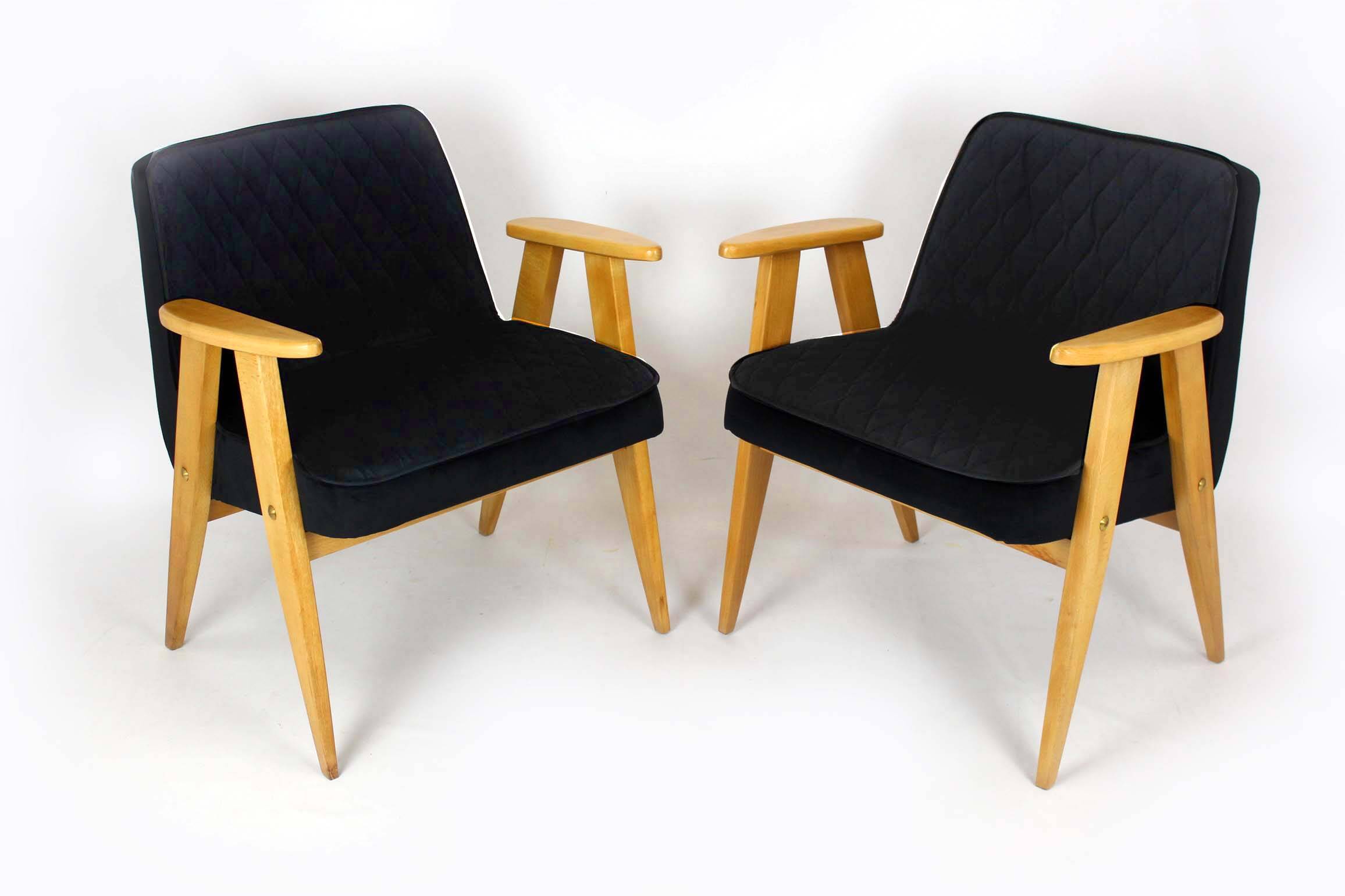 Set of Model 366 Armchairs by Józef Chierowski, Poland, 1960s