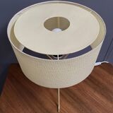 Brass lable lamp with round shade 1960s