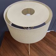 Brass lable lamp with round shade 1960s