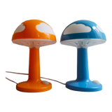 Pair cloud mushroom Skojig lamps by Henrik Preutz for IKEA