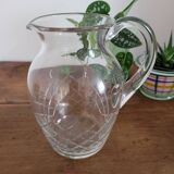Chiseled/cut crystal pitcher