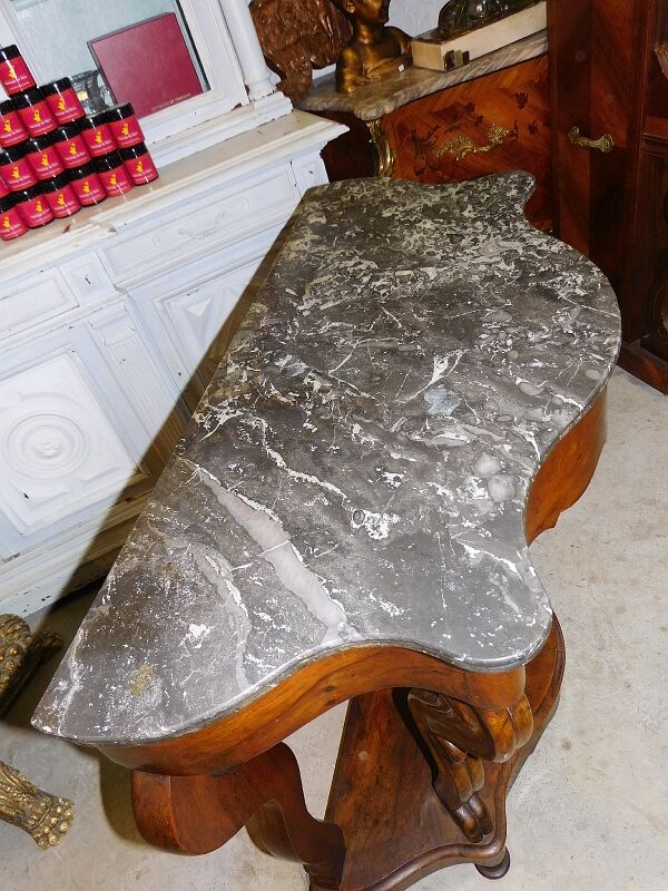 Console in mahogany of the 19th