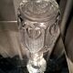 Pressed glass liqueur carafe molded table art